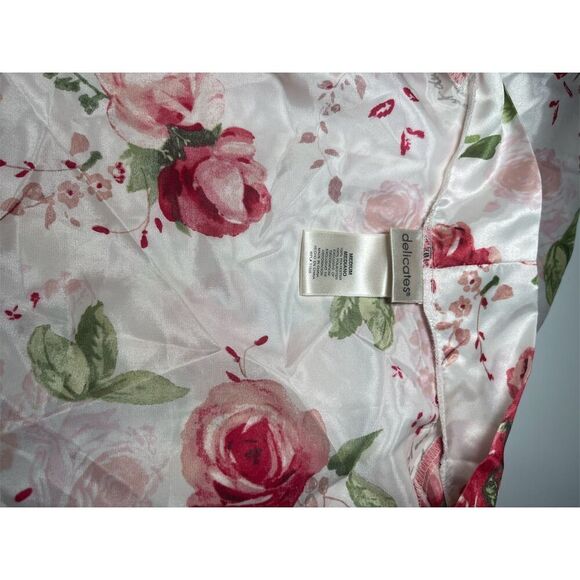 Delicates Women's M Vintage Floral Satin Robe & Dress Set Multicolor - Picture 12 of 16